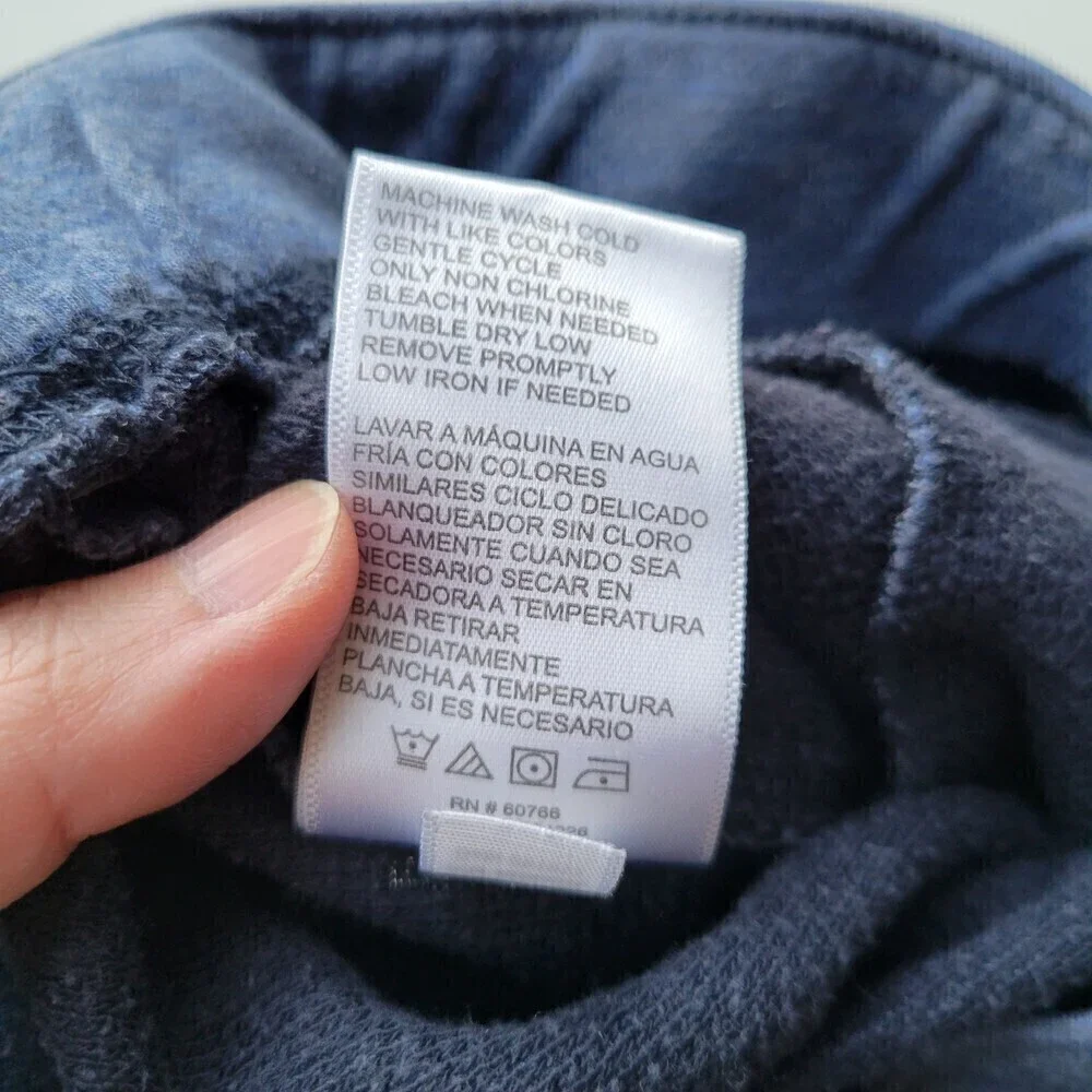 Tommy Bahama Blue Cotton Blend Drawstring Pull On Long Lounge Pants Size Large